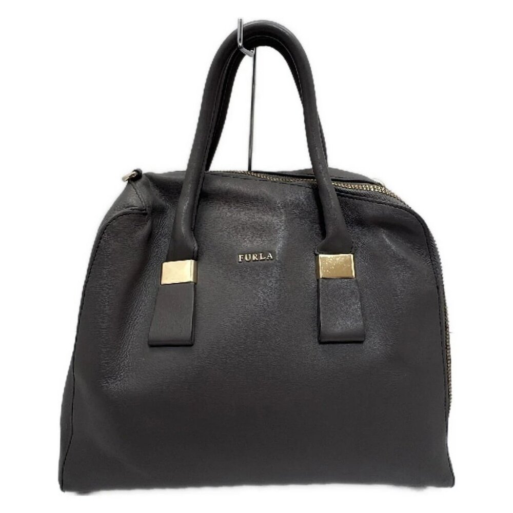 FURLA - Dark Gray Leather Handbag